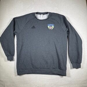 Adidas United Soccer Team Crewneck Sweatshirt Pullover Dark Gray 2XL